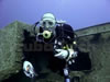 technical diver over zenobia